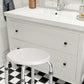 Round Adjustable Height Shower Stool With Anti-Skid Legs