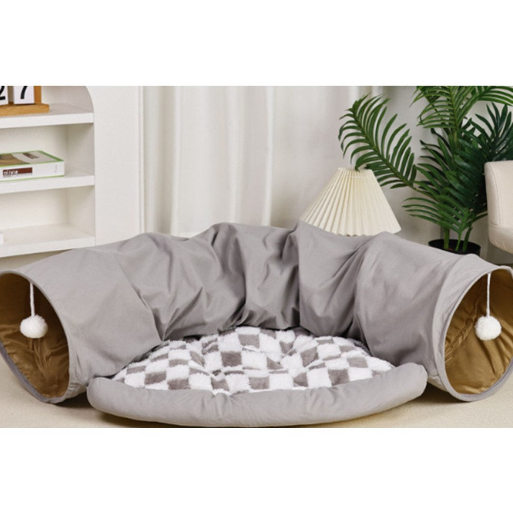 Cat Tunnel Bed 2-in-1 Play Tunnel and Sleeping Mat