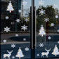Christmas Snowflake Elk Window Sticker Sun Catcher Glass Window Iridescent Decoration