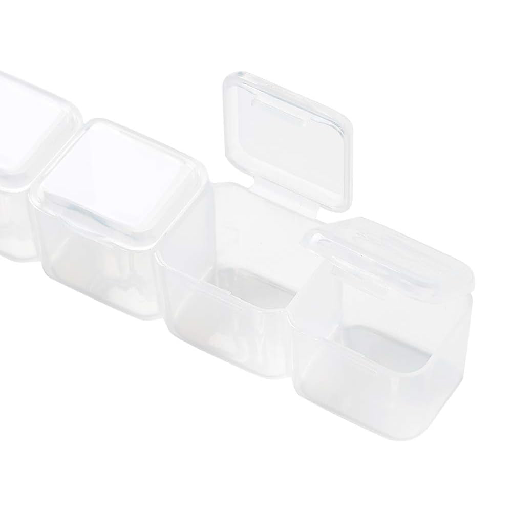 Clear Mini Multi-Functional Portable Jewelry Pill OrganizerBox