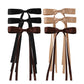 6Pcs Artificial Silky Satin Bow Hair Clips Ribbon Accessories