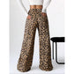 Leopard Print Loose Casual Sweatpants Vintage Pants