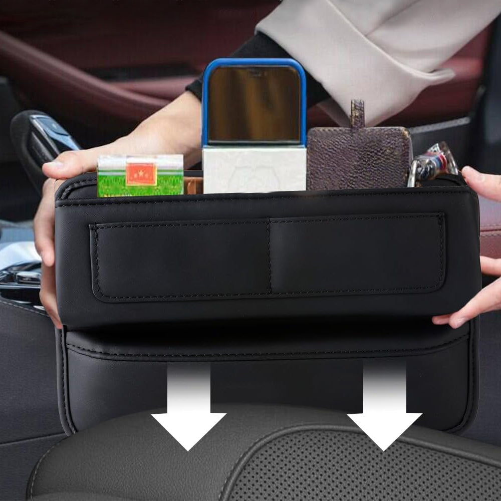 Car Seat Gap Filler Leather Phone Holder Side Organizer