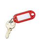 100Pcs Plastic Key Ring Name Tags Keychain Luggage Color ID Labels