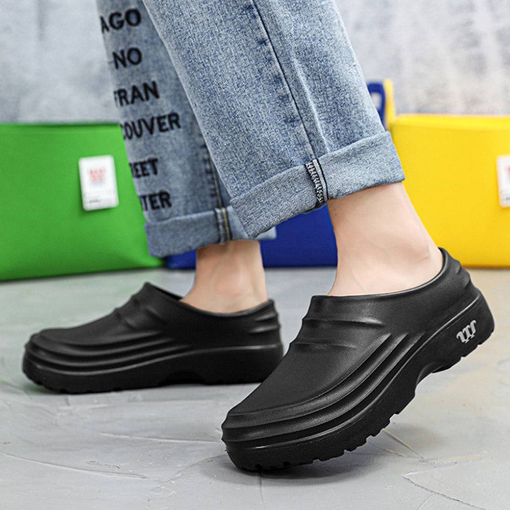 Men Non-slip Work Shoes Wear-resistant Clogs Kitchen Chef Shoes