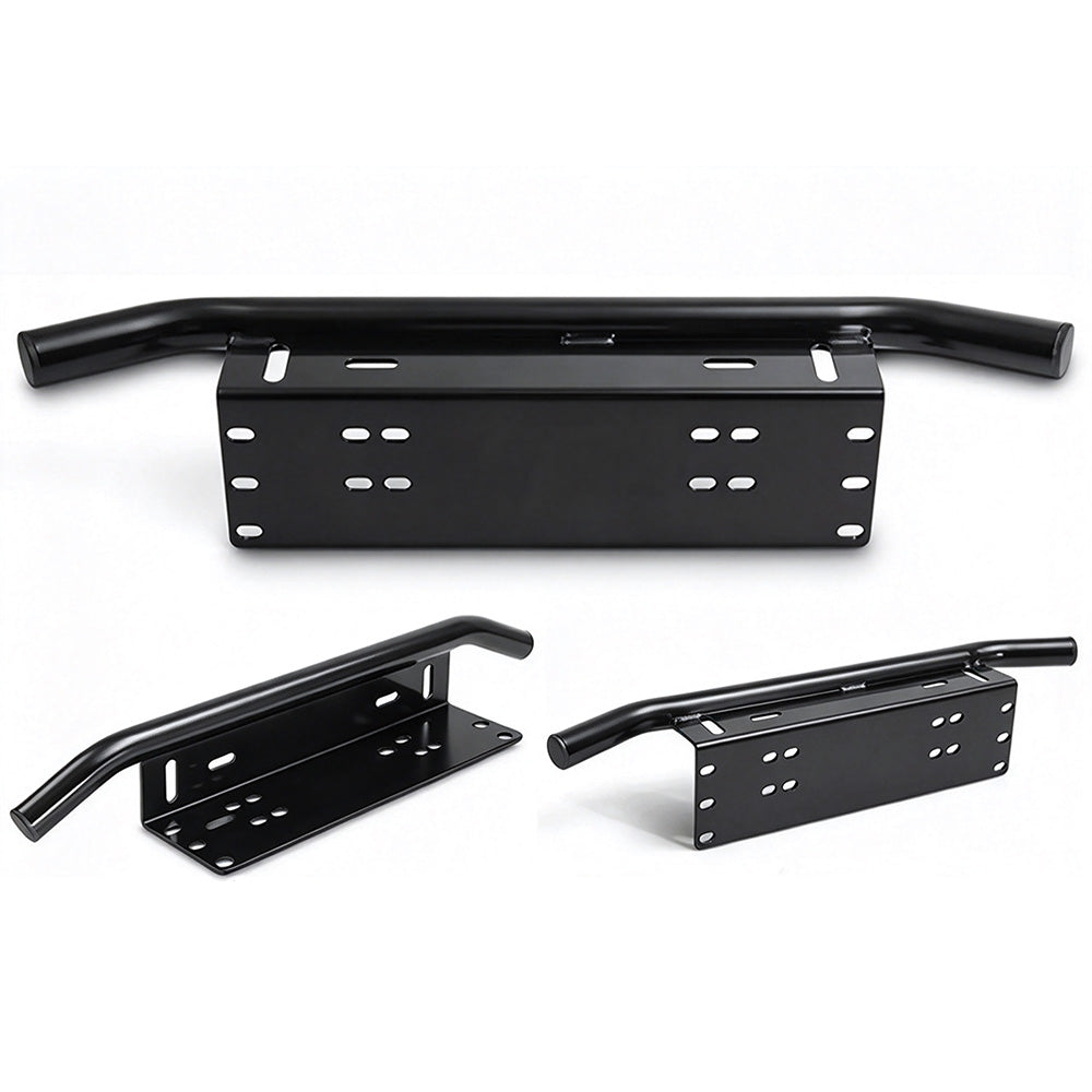 Aluminum 23 Inch License Plate Frame Matte Black for Truck SUV and Jeep