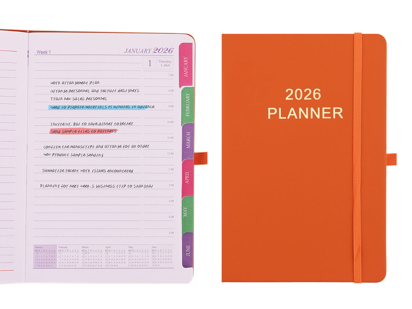 2026 Daily Hourly Planner Day To View Office Planner Schedule Book
