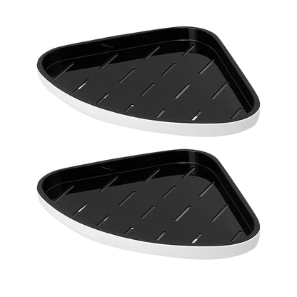2Pcs Bathroom Caddy Corner Organizer with Wall Adhesive Strip