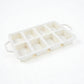 Silicone Muffin Pan 8 Cup  with Stainless Steel Frame