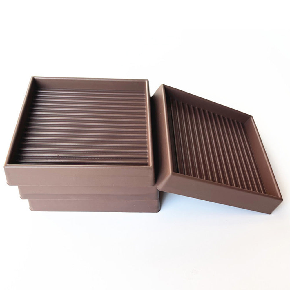 8 Pack Rubber Furniture Leg Floor Protectors with Anti Slip Textured Base