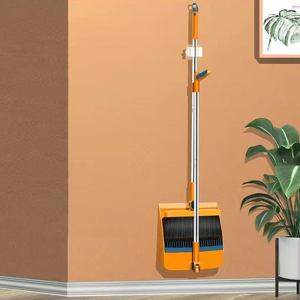 180 Degree Rotatable Broom with Foldable Standing Dustpan