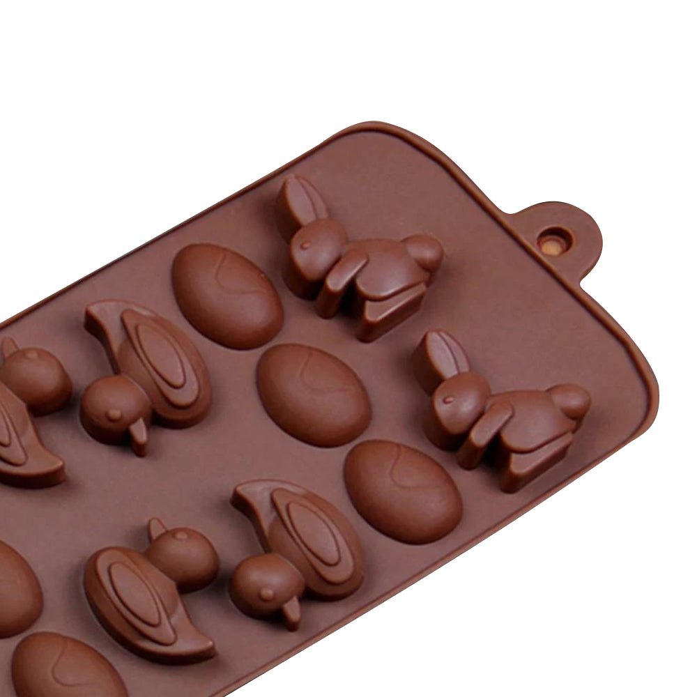 2Pcs Duck Egg Bunny Silicone Chocolate Molds