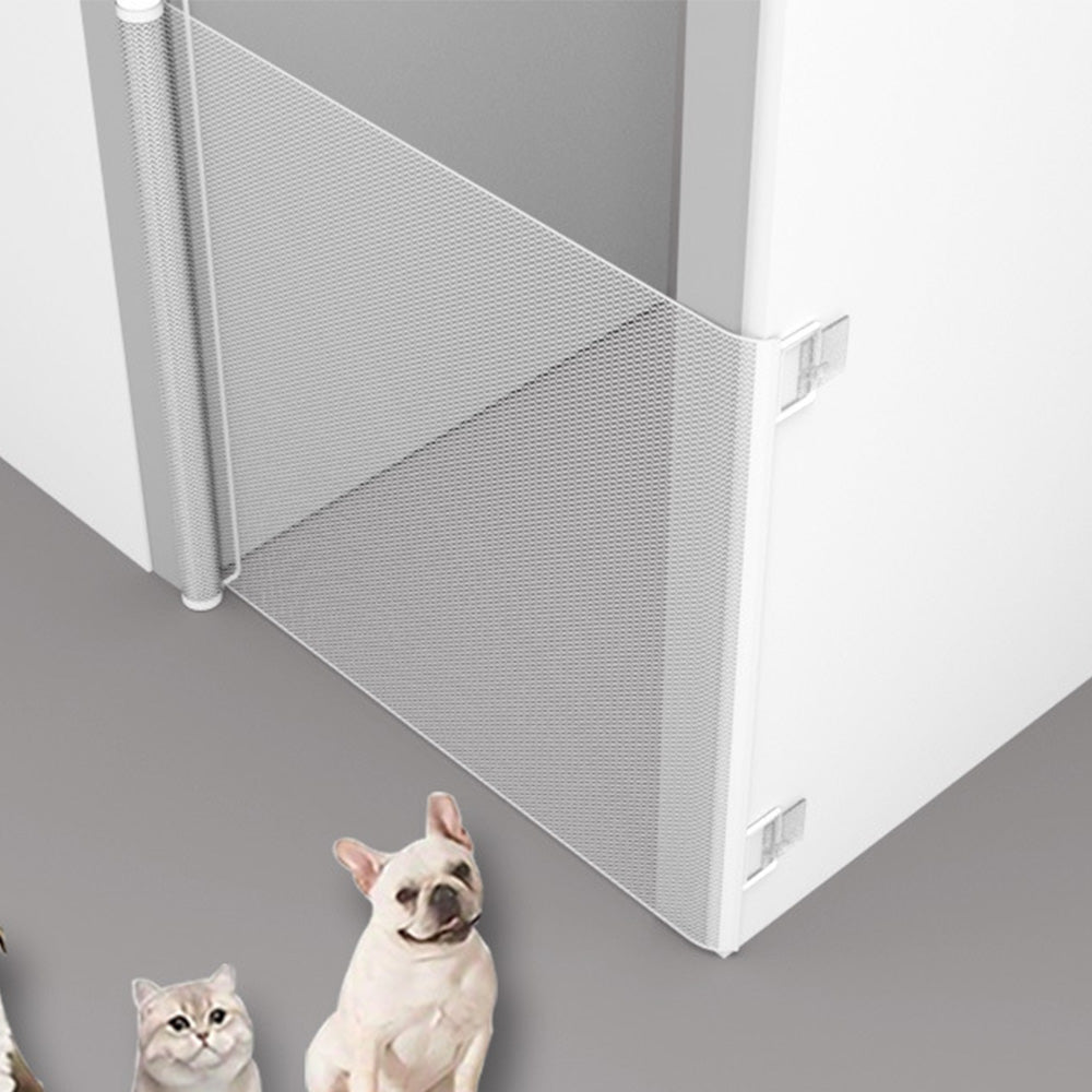 Retractable Dog Gate for Outdoor Staris Hallways Doorways No Drill