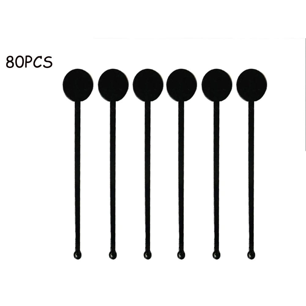80Pcs Plastic Disc Twizzlers Stirrer Sticks