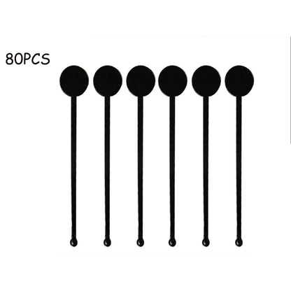80Pcs Plastic Disc Twizzlers Stirrer Sticks