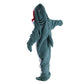 Flannel Cartoon Shark Wearable Hoodie Sleeping Blanket