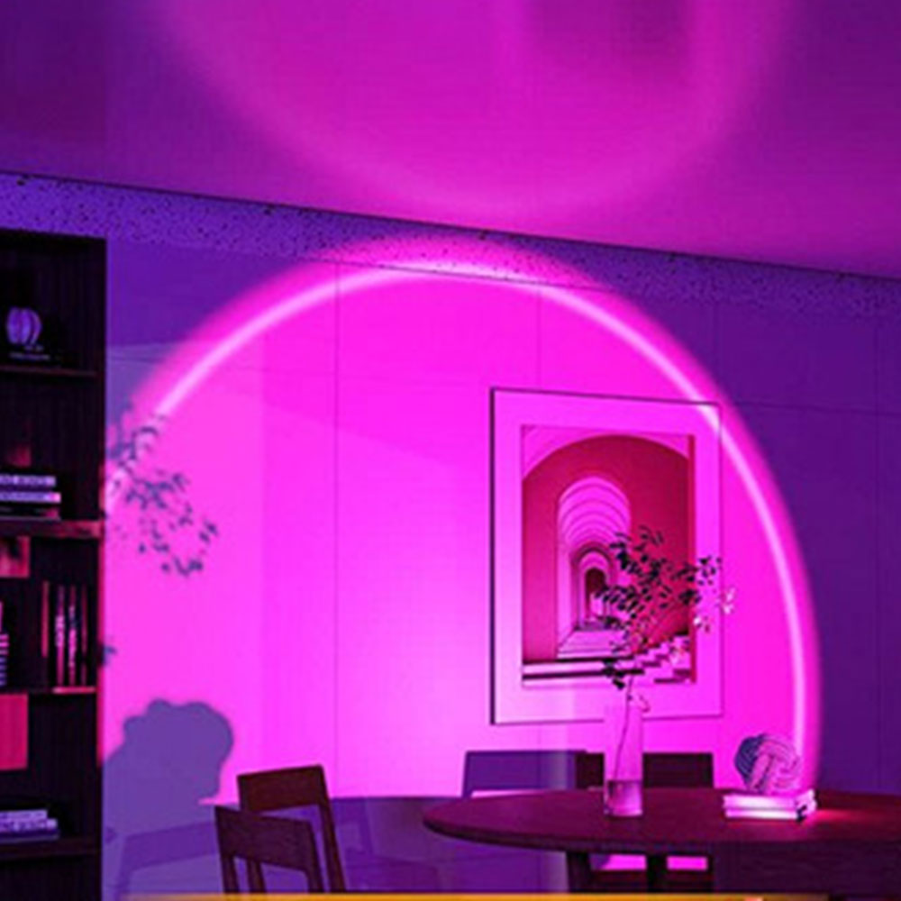 Sunset Lamp Projector RGB Color Rotation LED Sunset Projection Lamp Room Decor