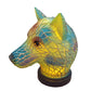 Stained Painting Glass-Like Animal Table Lamp Resin Night Light-Wolf