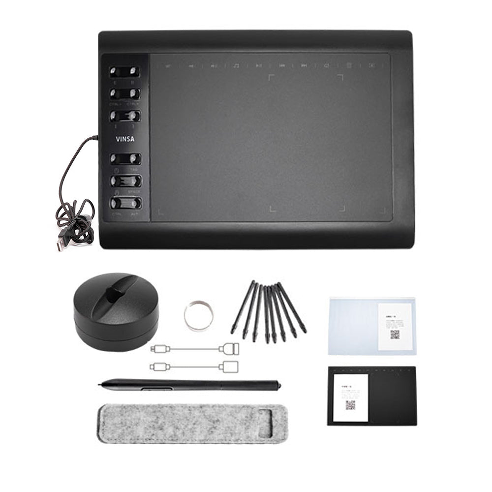 1060 Plus Digital Graphics Drawing Tablet with Stylus