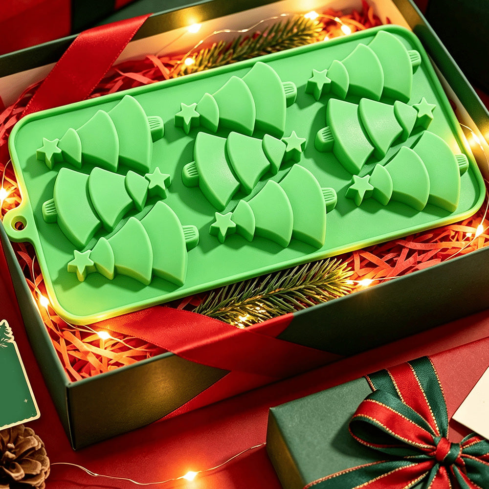 3Pcs Christmas Silicone Mold Set Tree Gingerbread Man Snowman