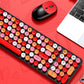 2.4GHz Wireless Keyboard And Mouse Combo With Round Key Caps