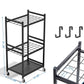 Garden Tool Organizer with Wheels Steel Rack Stand Heavy Duty Holds 35 Tools