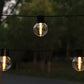 Solar Powered LED String Lights - 20 Bulb Waterproof Outdoor Decorative Lighting