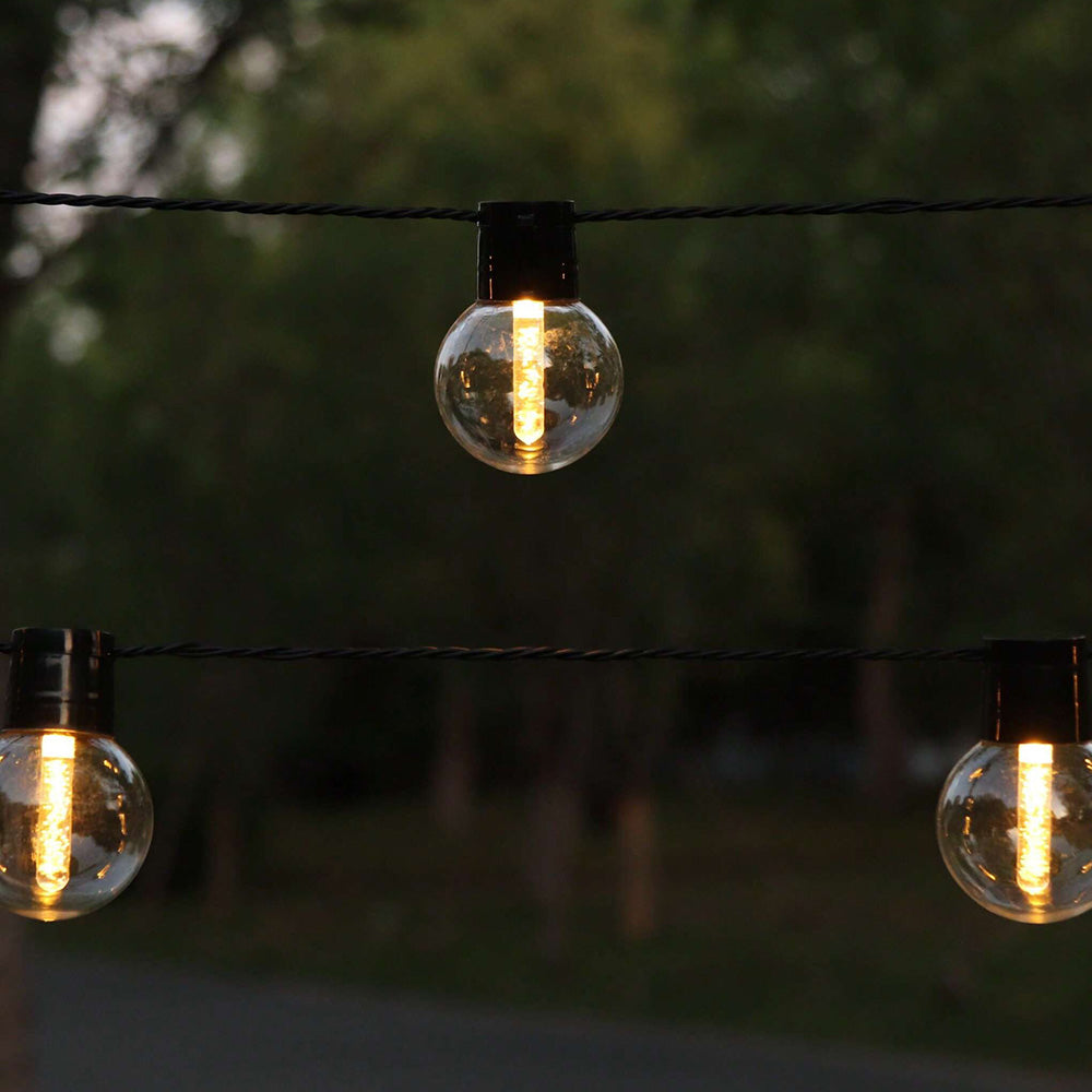 Solar Powered LED String Lights - 20 Bulb Waterproof Outdoor Decorative Lighting