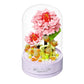 Flowers Music Box Building Blocks with Dust Cover Music Box Building Toys