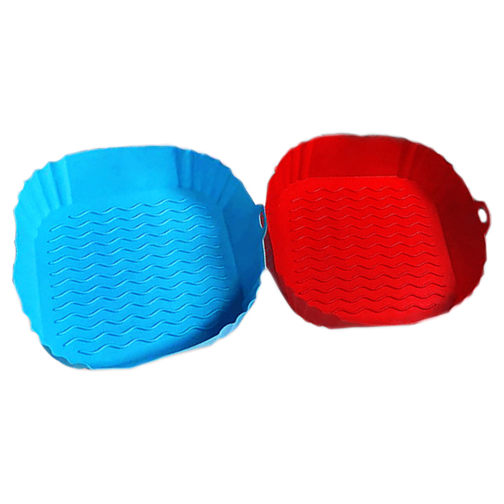 Silicone Liners Square for Air Fryers 2pcs Reusable Non Stick Baking Tray for Air Fryers