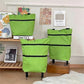 2 in 1 Foldable Shopping Cart Bag with Wheels Portable Trolley Bag