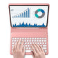 Bluetooth Touchpad for Samsung Galaxy Tab A9 / A9 Plus Detachable Keyboard-Pink