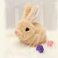 Interactive Realistic Bunny Toy with Walking and Wagging Ears