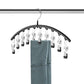 2 Pack Space-Saving 10-Clip Yoga Pants Hangers Closet Organizer for Leggings Skirts and More