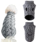 Puppy Dog Jumper Winter Warm Knitted Sweater Pet Clothes for Small Dogs Coat-Grey