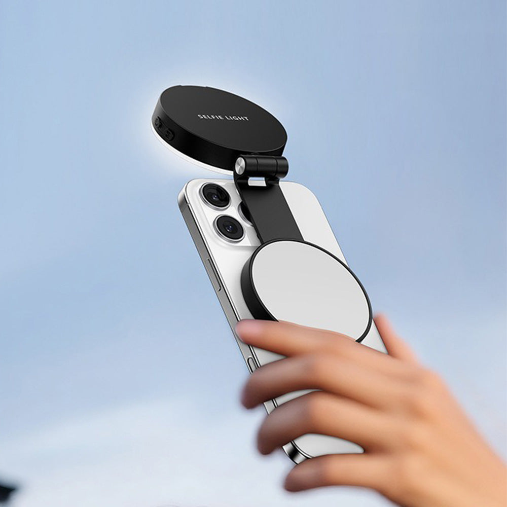 Phone Selfie Light Rechargeable Folding Phone Fill Light With Mirror