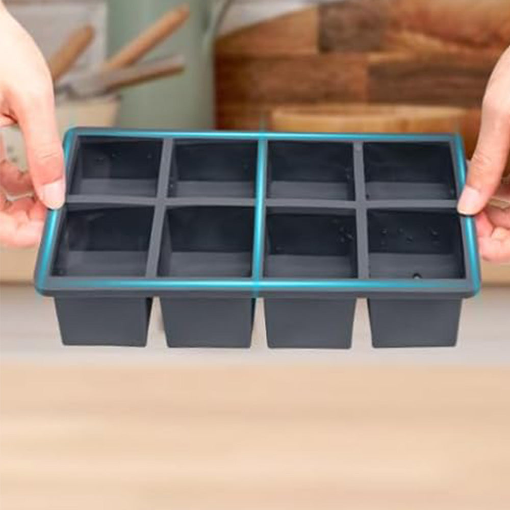 3 Pack Silicone Ice Cube Trays with Lids Large Ice Mold for Freezer