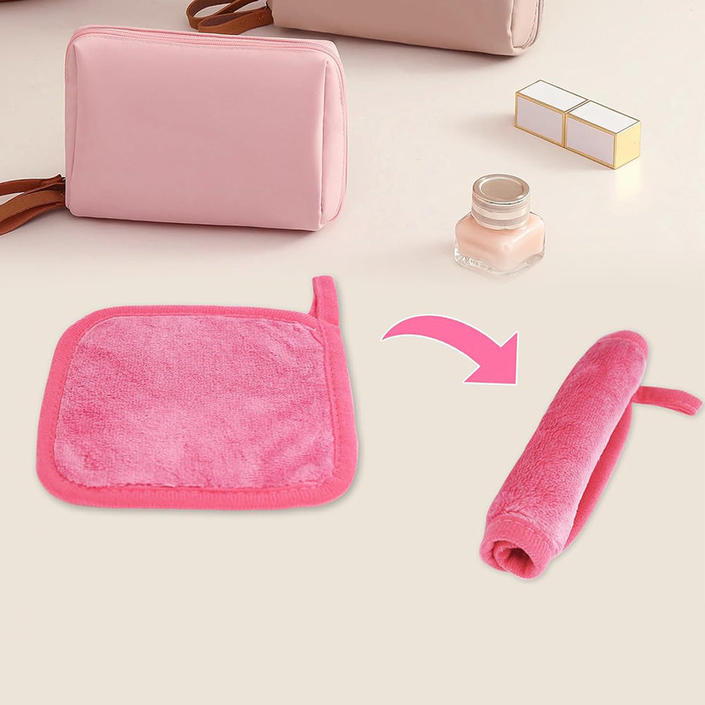 14 Piece Reusable Flannel Makeup Remover Cloth Set in 7 Colors