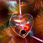 10Pcs Christmas Heart-Shaped Plastic Baubles Fillable Clear Balls Xmas Tree Decor