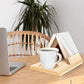 Portable Wooden Triangle Bookshelf Book Stand Holder