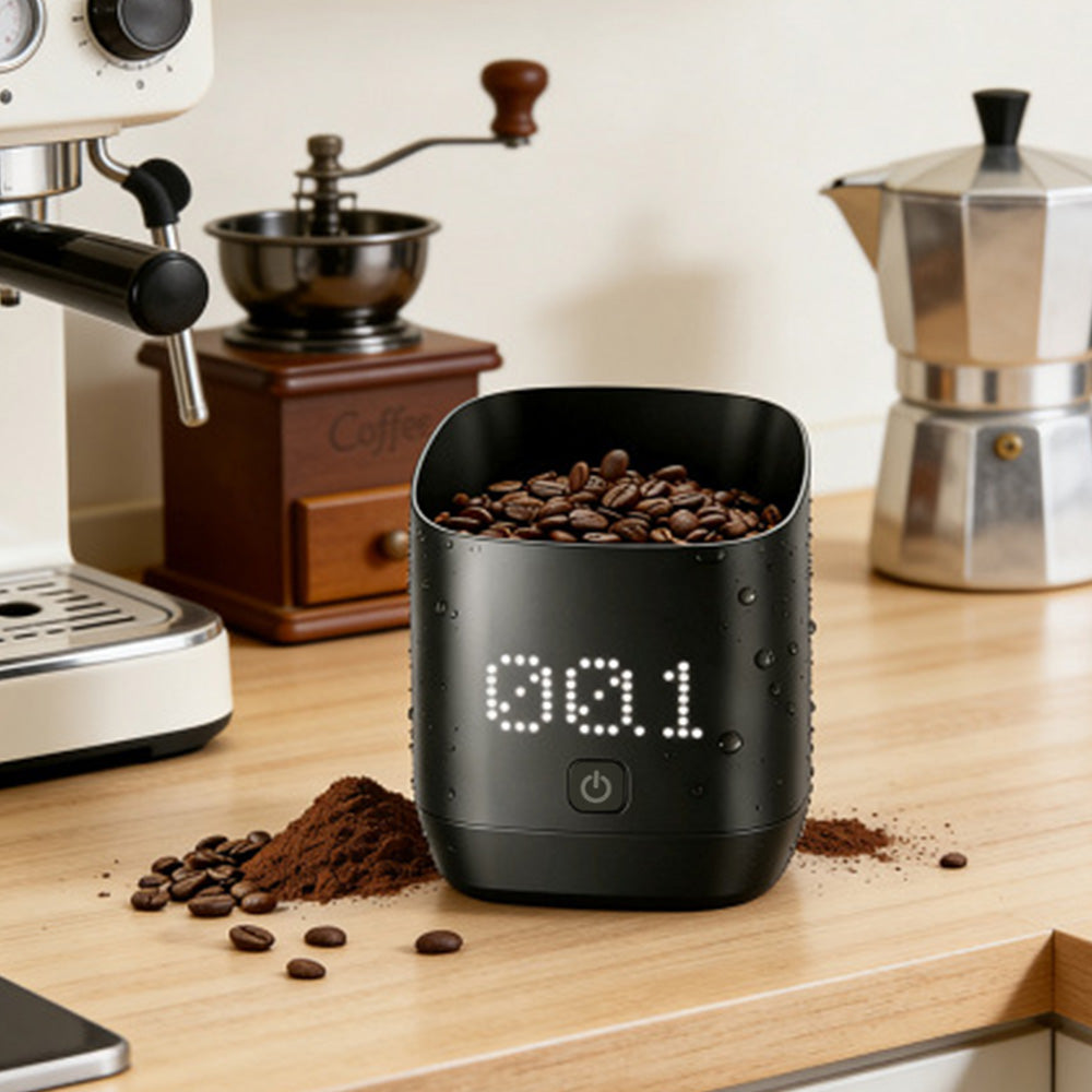 Digital Coffee Bean Scale Mini Dosing Cup 0.1g High Precision with LED Display