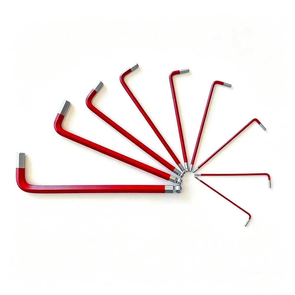 9Pcs Long Arm Ball End Hex Key Set with CRV Steel for Car and Motorcycle Repair