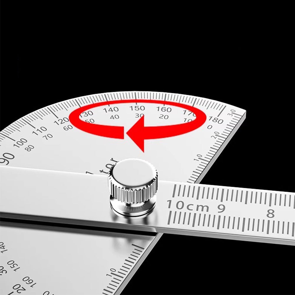 Stainless Steel Angle Protractor 0-180 Degree Gauge for Woodworking DIY Measuring Tool