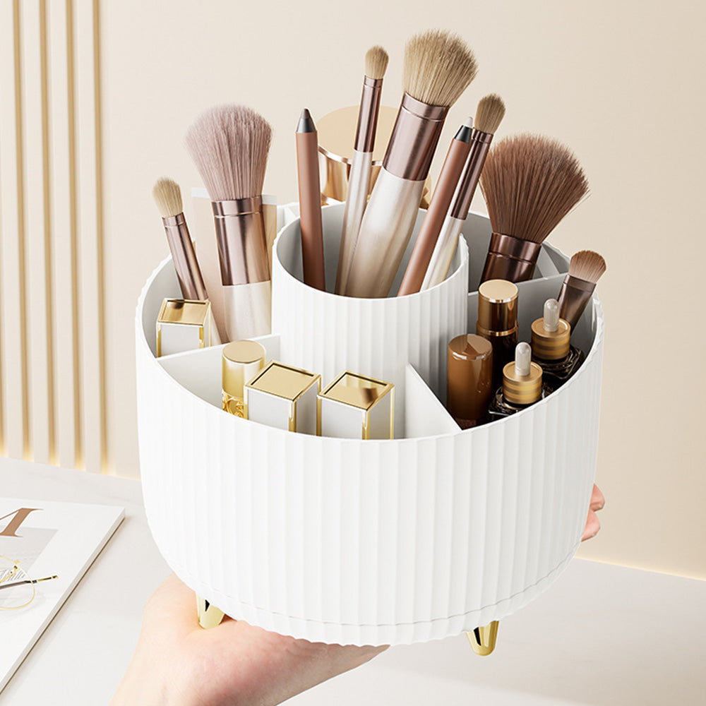 360 Degree Rotating Desk Organizer with 4 Slots For Pencil and Pen Holder