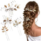 4Pcs Alloy Bride Hair Combs Handmade Headpiece Wedding Hair Accessories