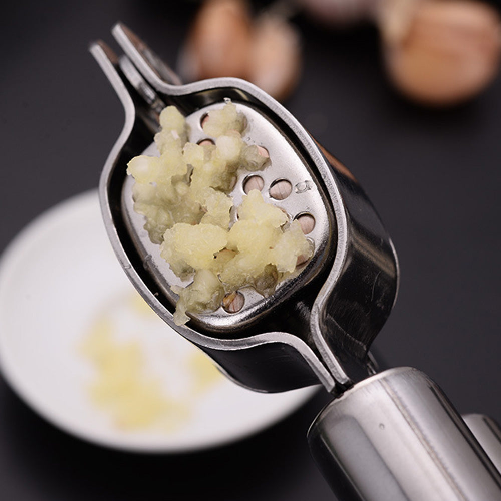 Manual Stainless Steel Garlic Press Crusher for Home Kitchen Cooking