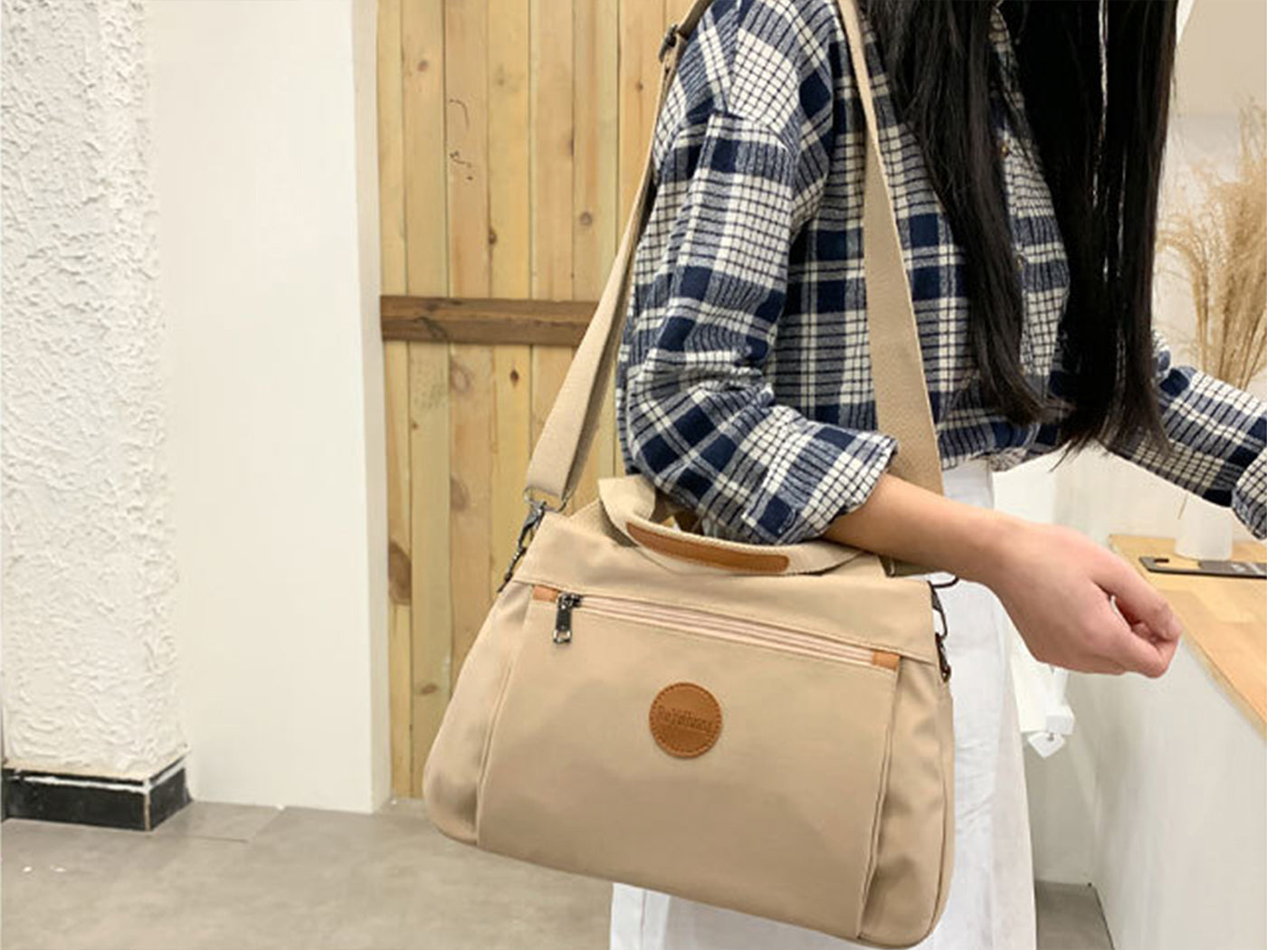 Crossbody Bag Three Compartments Satchel Handbags Purse Messenger Shoulder Bags