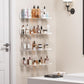 4 Pack Acrylic Wall Shelves Clear No Drill Storage Rack for Bedroom Living Room Bathroom