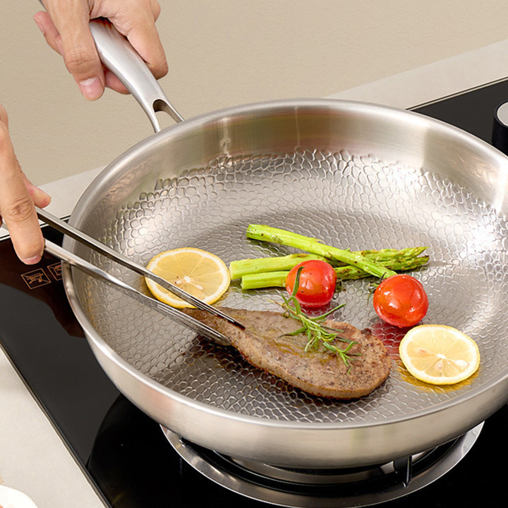 Stainless Steel Frying Pan Nonstick PFAS Free Oven Safe 1000F All Stoves