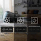 2Pcs Wooden Digital Alarm Clock with Wireless Charger